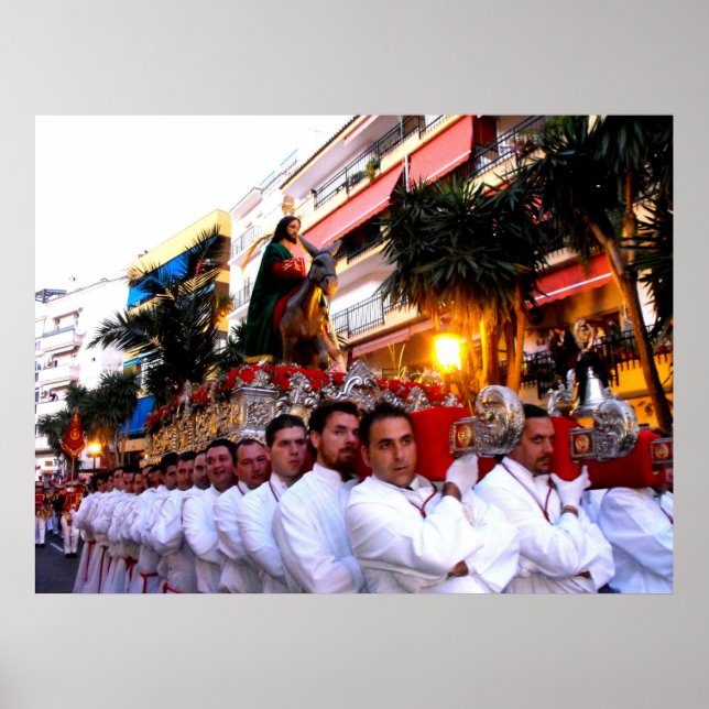 Jesus på en åsna, Handflatan Söndag Poster (Framsidan)