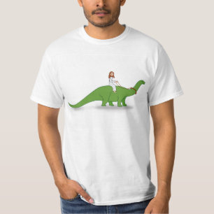 Jesus på en Brontosaurus T-shirt