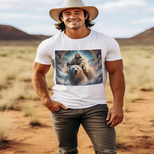 Jesus på en polar björn t shirt