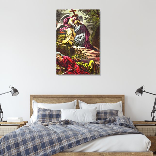 Jesus på Gethsemane Wrapped Canvas (Insitu (sovrum))