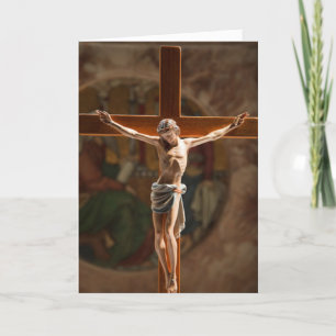Jesus på hälsningskortet i kor kort