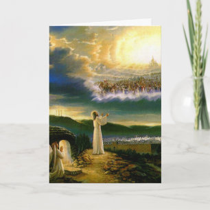 Jesus på himmel kortet för grindhälsning kort