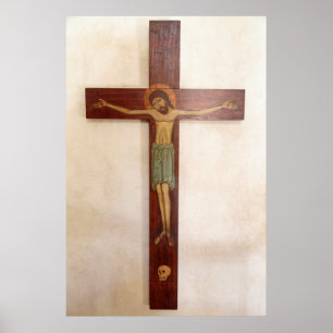 Jesus på Kor Art Poster