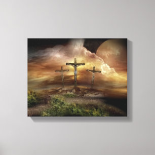 JESUS PÅ KOR CANVASTRYCK