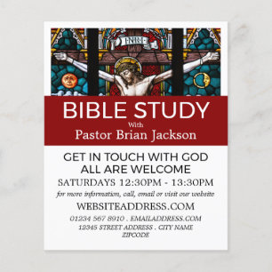 Jesus på Kor, Christian Bible Class Advert Flygblad