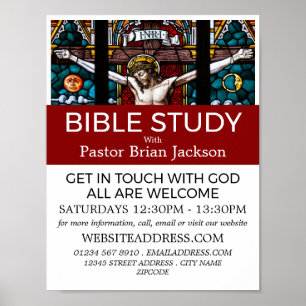 Jesus på Kor, Christian Bible Class Advert Poster