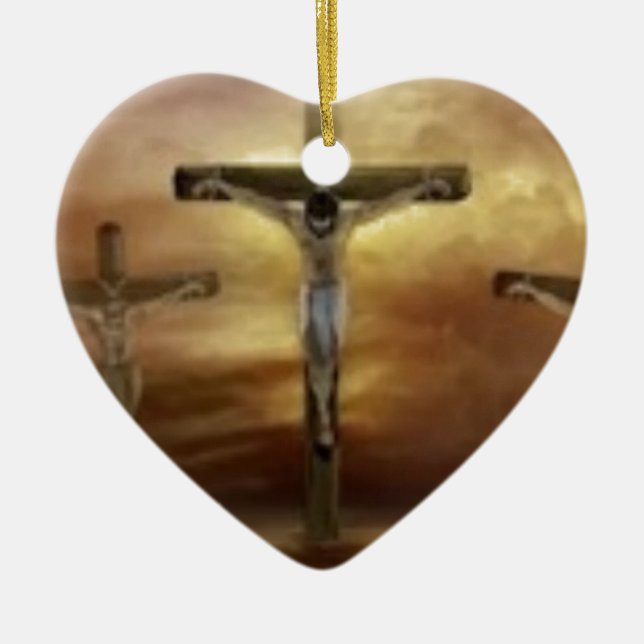 JESUS PÅ KOR JULGRANSPRYDNAD KERAMIK (Framsidan)