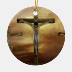 JESUS PÅ KOR JULGRANSPRYDNAD KERAMIK