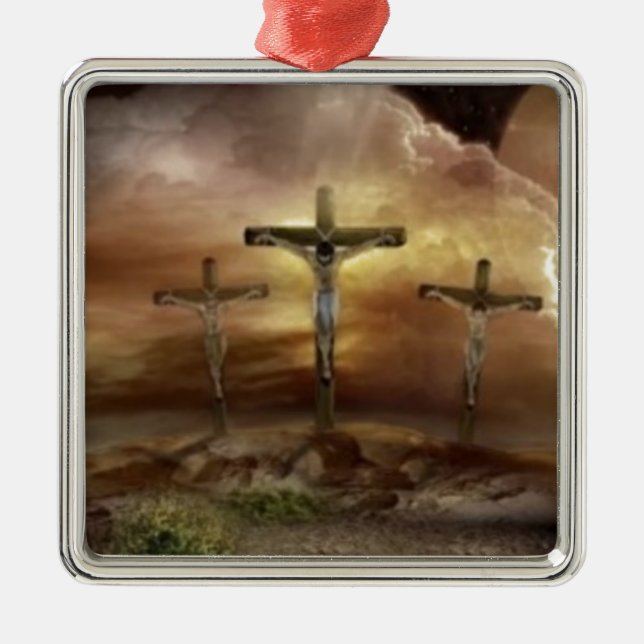 JESUS PÅ KOR JULGRANSPRYDNAD METALL (Framsidan)