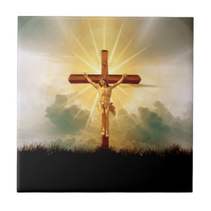 JESUS PÅ KOR KAKELPLATTA