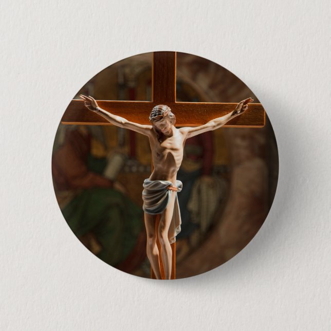 Jesus på Kor Knapp (Framsida)