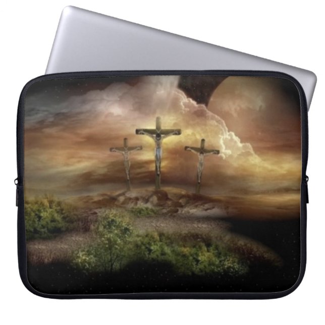 JESUS PÅ KOR LAPTOP SLEEVE (Framsidan)