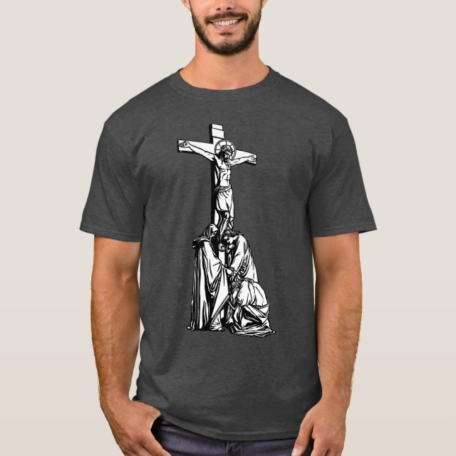 Jesus på Kor T Shirt (Framsida)