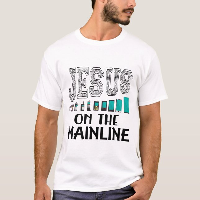 JESUS PÅ MAINLINJEN T SHIRT (Framsida)