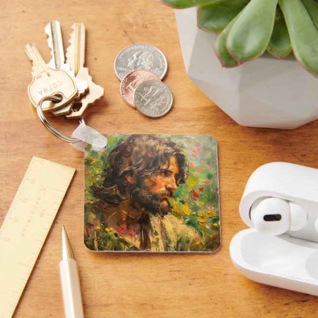 Jesus på Meadow Nyckelring (Skrivbord)