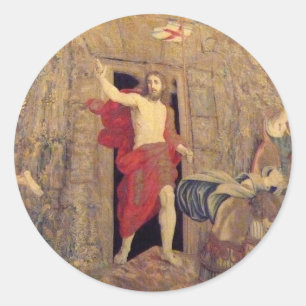Jesus på rekursionsterminalen i Vatikanen Runt Klistermärke