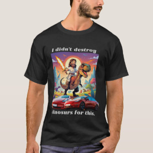 Jesus på Trex mot elbil T Shirt