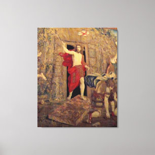 Jesus på uppståndelsetapestryen i Vaticanen Canvastryck