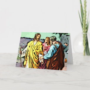 Jesus på vägen till Emmaus Kort