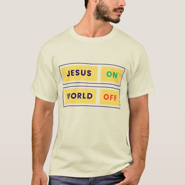 Jesus, PÅ. Värld, AV. T Shirt (Framsida)