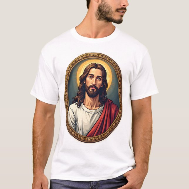 Jesus Palm Seal Vintage Gravyr T-shirt 2 (Framsida)
