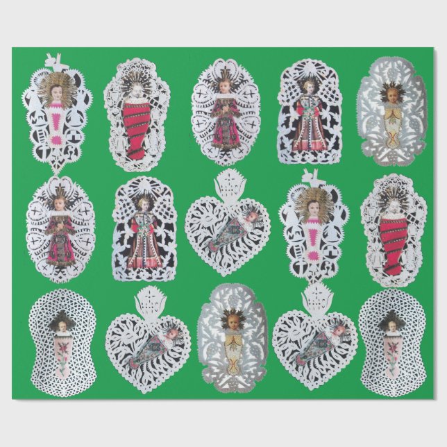 Jesus, Papper julklappning, Grönt Presentpapper (Platt)