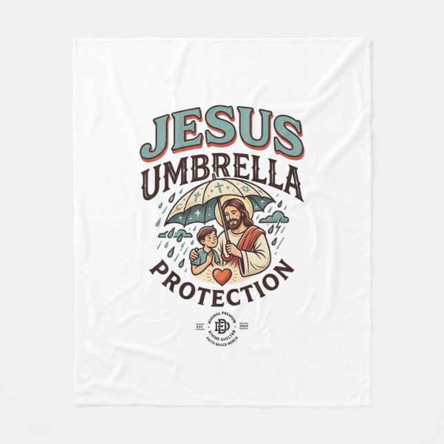 Jesus Paraply Skydd Jesus Paraply Skydd Fleecefilt (Framsidan)