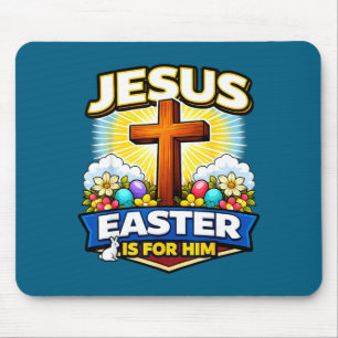 Jesus påsk är för kristet kors uppståndelse musmatta