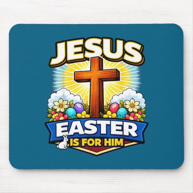 Jesus påsk är för kristet kors uppståndelse musmatta (Framsidan)