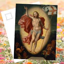 Jesus Påsk, kristen katolsk kyrkogård Helg Vykort