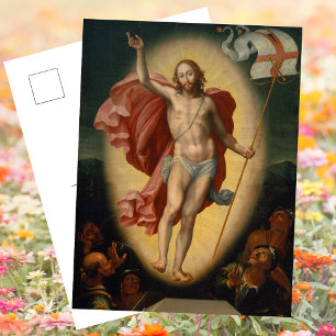 Jesus Påsk, kristen katolsk kyrkogård Helg Vykort