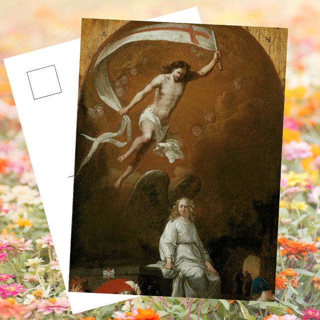 Jesus Påsk, kristen katolsk rekurtion Helg Vykort (Religious Christian Catholic Pascha Resurrection Jesus Christ B. Breenberg Easter Holiday Postcard)