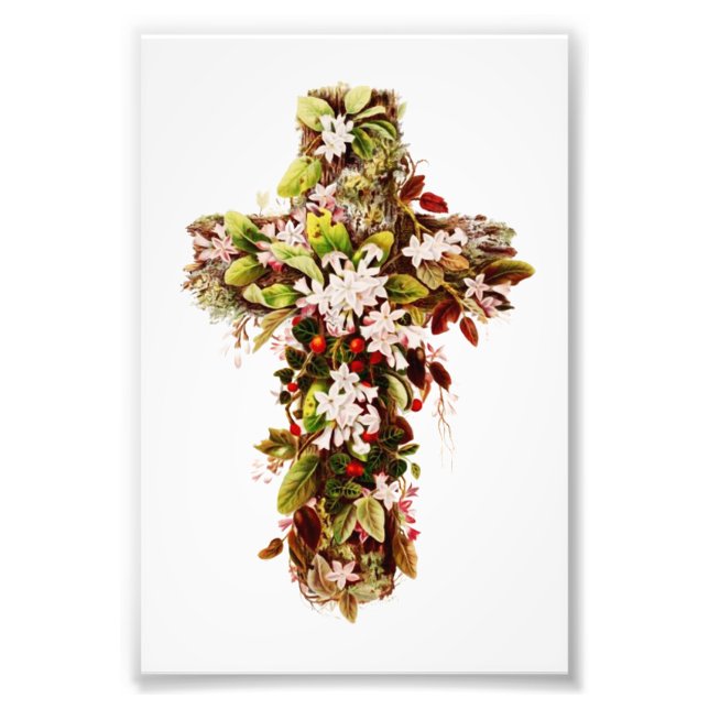 Jesus Påsk Söndag Blommar kor Fototryck (Framsidan)