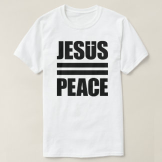 JESUS=PEACE-vit, svart skjorta Tee Shirt