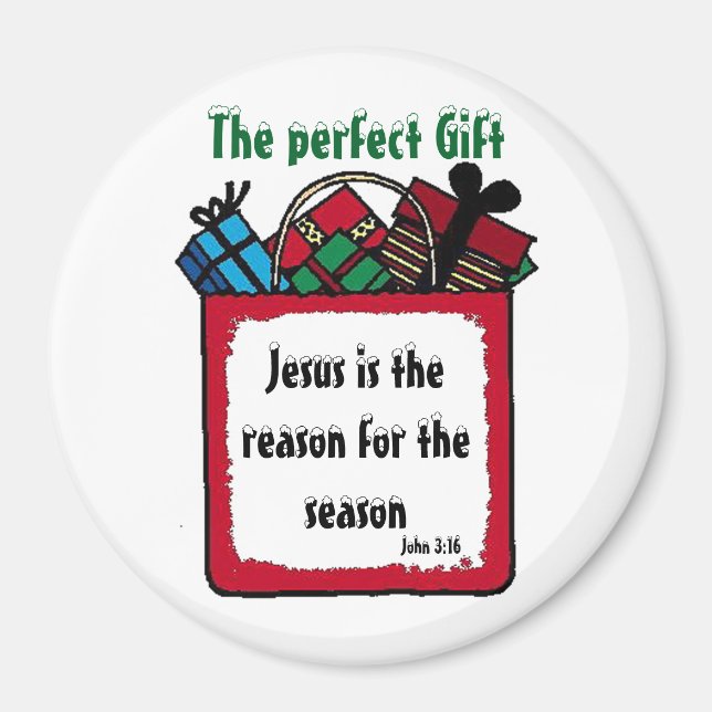 Jesus perfektens gåva anpassar den magnet (Framsidan)