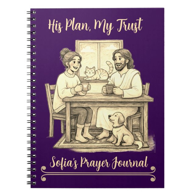Jesus photo notebook - personalized faith journal anteckningsbok (Framsidan)