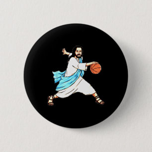 Jesus Play Basketball Roligt jul Knapp