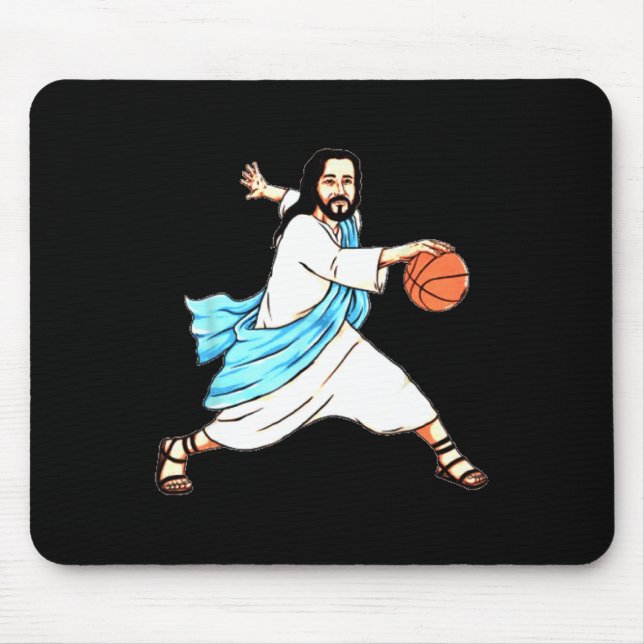 Jesus Play Basketball Roligt jul Musmatta (Framsidan)