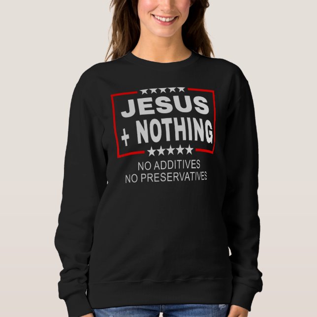 Jesus Plus Ingenting Anti Woke T Shirt (Framsida)
