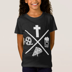 Jesus Popcorn Pizza Movies Christian Snack Food Gi T Shirt