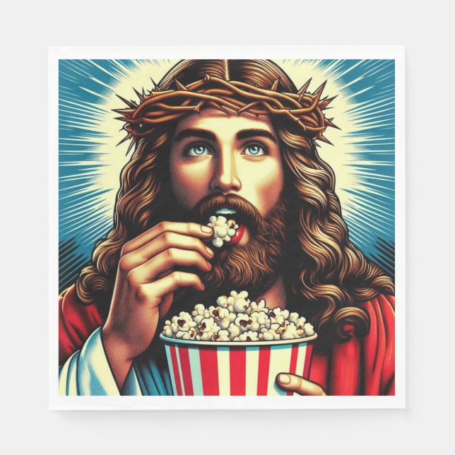 Jesus popcornapkins! pappersservett (Framsidan)