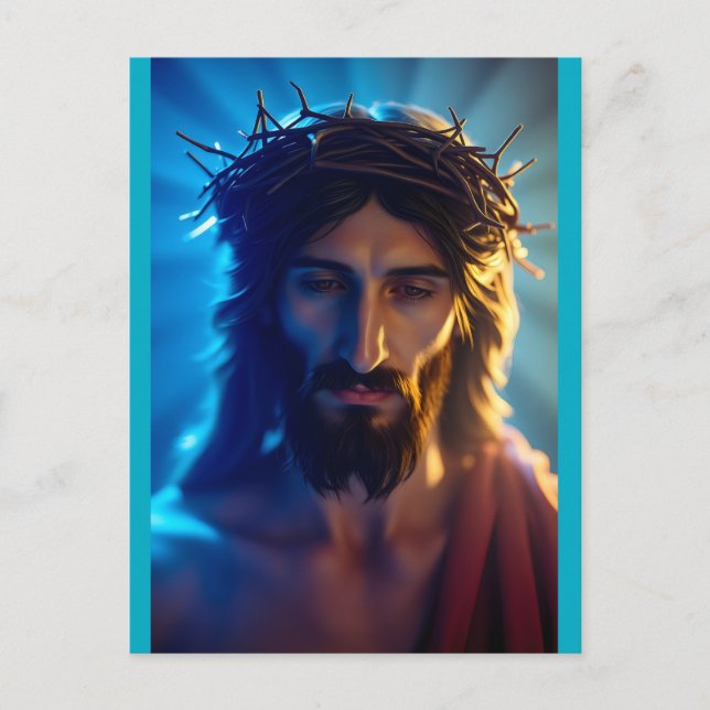 Jesus Portrait Vykort (Framsida)