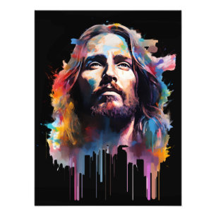 Jesus Porträtt Photo Print Fototryck