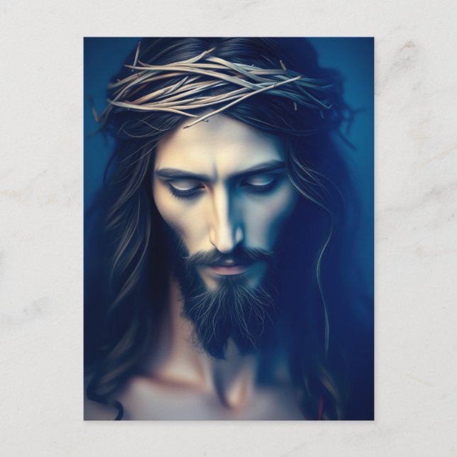 Jesus Porträtt Vykort (Framsida)
