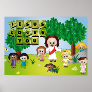 Jesus Poster för barn Church och Creche
