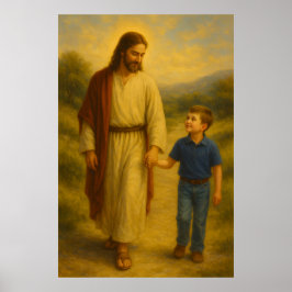 Jesus Poster med Boy™ LDS Wall Art