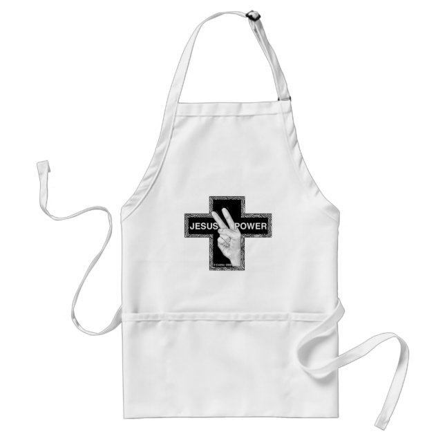 Jesus Power Christian Apron Förkläde (Framsidan)
