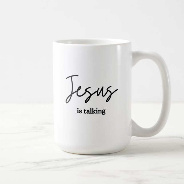 Jesus pratar Bible Study Mugg (Höger)