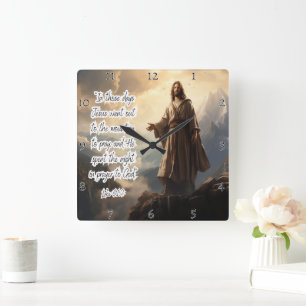 Jesus: Prayer, berget, Luke 6:12 Fyrkantig Klocka