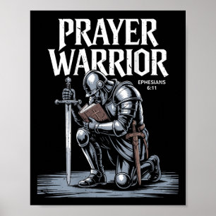 Jesus Prayer Warrior Christian Armor of God Son Gr Poster